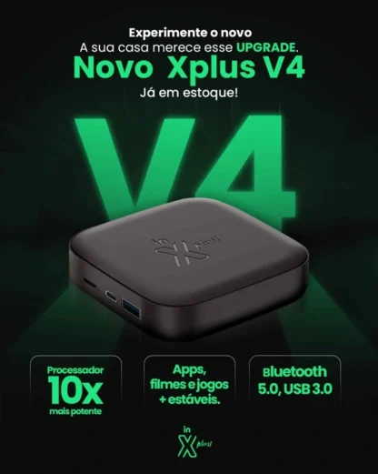In X Plus V4 - TV Box com Android 11,  Wi-Fi Dual Band Funciona somente com internet Sem Mensalidade - Imagem 3